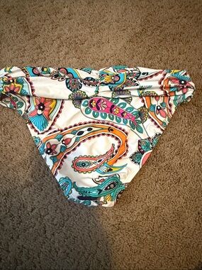 La Blanca Paisley, high waist bikini bottom size 8